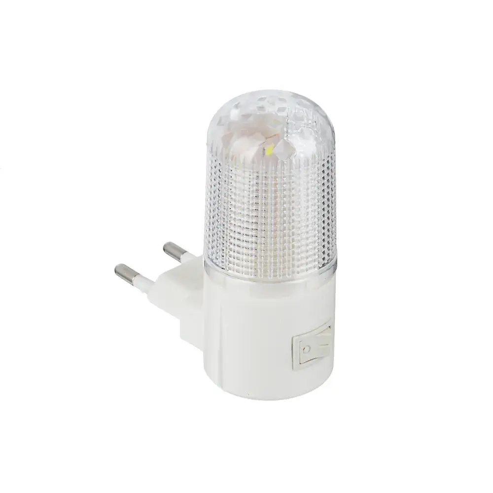 Светодиодный ночник 4 LED, с выключателем для рассеянного мягкого освещения в розетку/ 220В 8*7*3см пластик