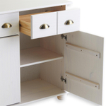 Комод Хаба из сосны, 3 двери, 3 ящика 134х39х79,5 белый