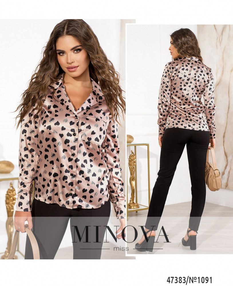 Рубашка 1091-бежевый Minova