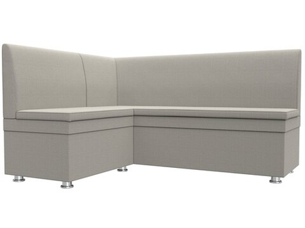 Диван кухонный угловой Уют левый угол, Амур 02 бежевый, Рогожка, 124130L