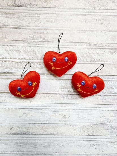 Сердечки мягкие 7 см, 3 шт