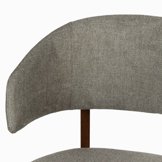 Стул Lolly деревянный и серая ткань