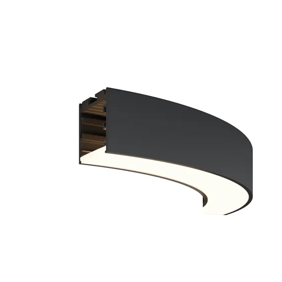Радиусный профиль 35x35 D320мм 1/4 круга черный Led Strip alm-3535r-b-d-90°-0.3m