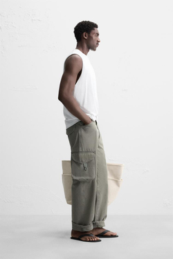 ZARA МАЙКА ИЗ ХЛОПКА, БЕЛЫЙ