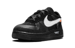 Baby OFF-WHITE x Nike Air Force 1 fashion sports low-top sneakers black and white