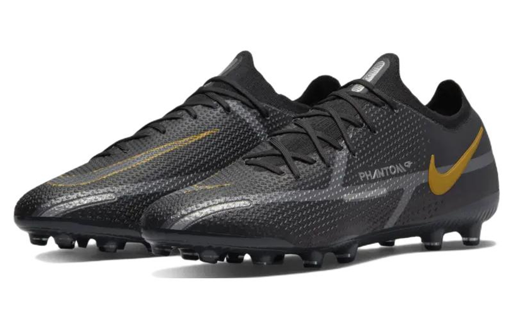 Nike Phantom GT2 Elite Fg Black Metallic Dark Grey Metallic Gold