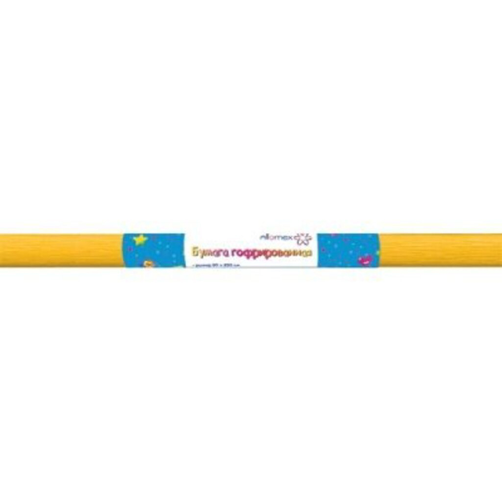 Бумага подел. 50*250 32 г/м рулон   креп жёлтая