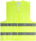 Жилет сигнальный желтый, 2 горизонтальные полосы, 60 гр., размер XXL, 12123М