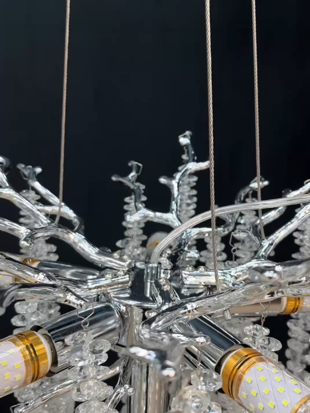 Люстра подвесная Lanbos, 6 ламп Е14, мощность до 240 Вт, до 15 кв м, хром