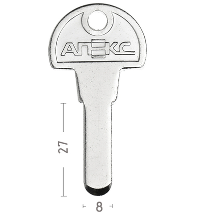 Заготовка вертикального ключа 10496 APEX-03 3MM ВЕРТ КНР