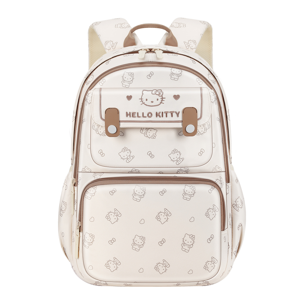 Sanrio Polyester Backpack For Middle And High School Girls Regular Women"s Beige