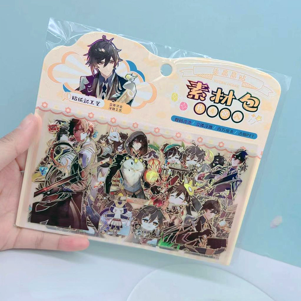 Прозрачные стикеры "Genshin Impact / Геншин - Чжун Ли"