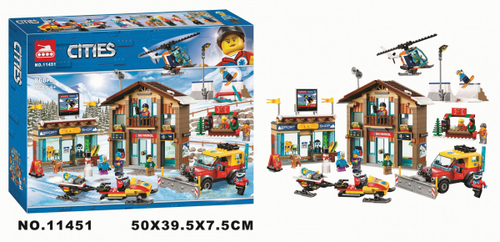 Конструктор Сити "Горнолыжный курорт" 868 дет.