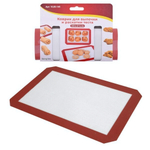 Коврик для выпечки и раскатки теста, силиконовый, армированный стекловолокном 30х21 см.