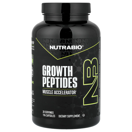 NutraBio, пептиды роста, 196 капсул