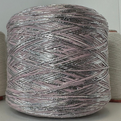 WOOL REFLEX - Luxury Production by Ri.Go.; 87% меринос, 13% фольга; 160м/100гр; col. 6651, цвет: розовый, фольга серебро. S507