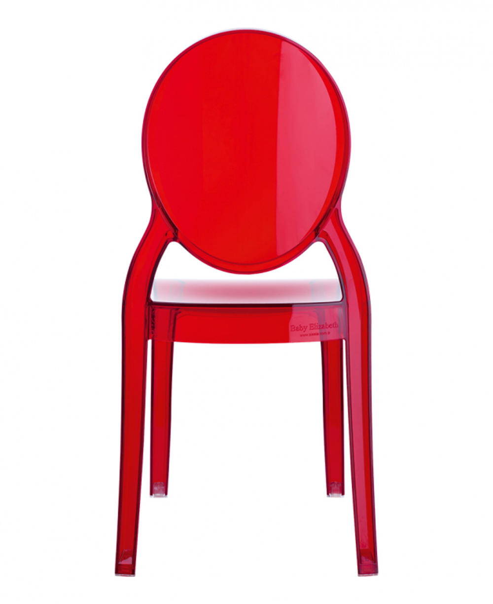 Стул прозрачный детский Siesta Contract Baby Elizabeth, красный