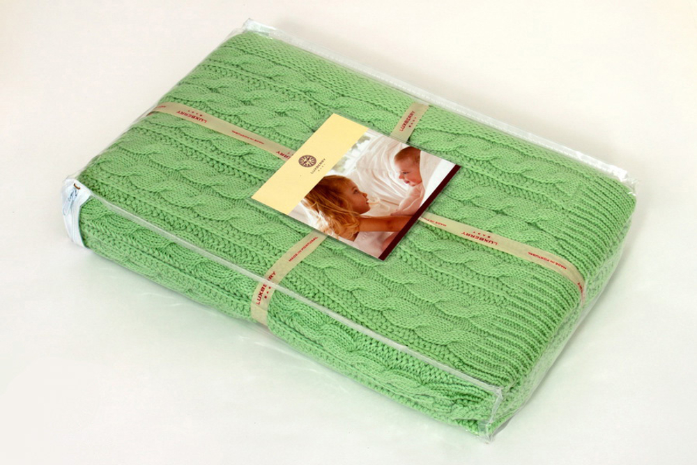 Элитный плед детский Imperio 36 зелёный от Luxberry упаковка