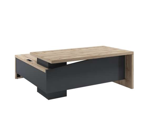 Стол правый 1800х2000х750 с опорной тумбой и блоком розеток T-18R.1000-02