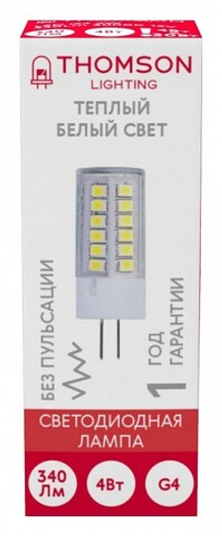 Лампа светодиодная Thomson G4 G4 4Вт 3000K TH-B4226