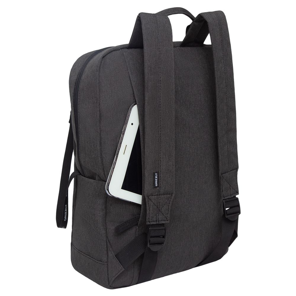 Рюкзак Grizzly, 28*42*12см, 1 отделение, 4 кармана, укрепленная спинка, черный