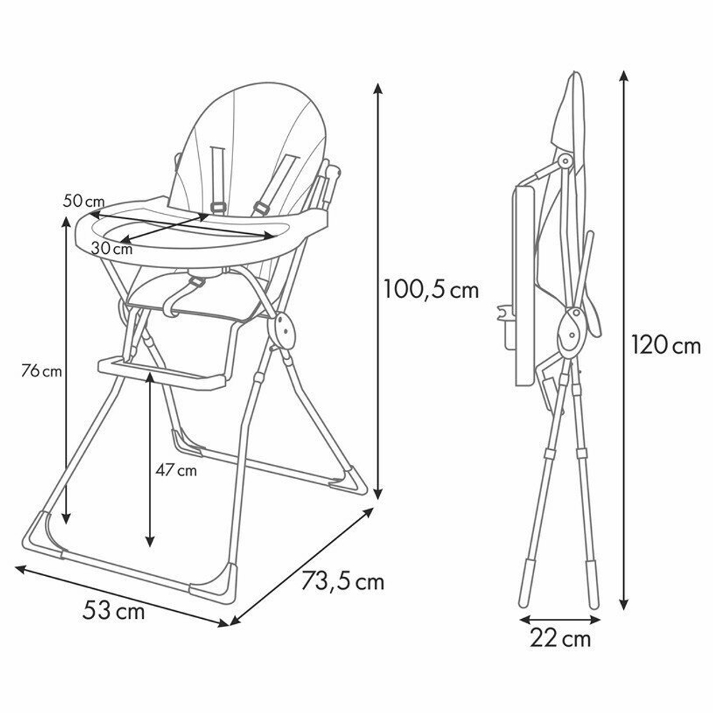 Стульчик для кормления Baby Boom Мишка с перьями 0002483-03, складной