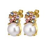 Серьги Dyrberg Kern BECKIA SG PASTEL MULTI / WHITE PEARL 460069
