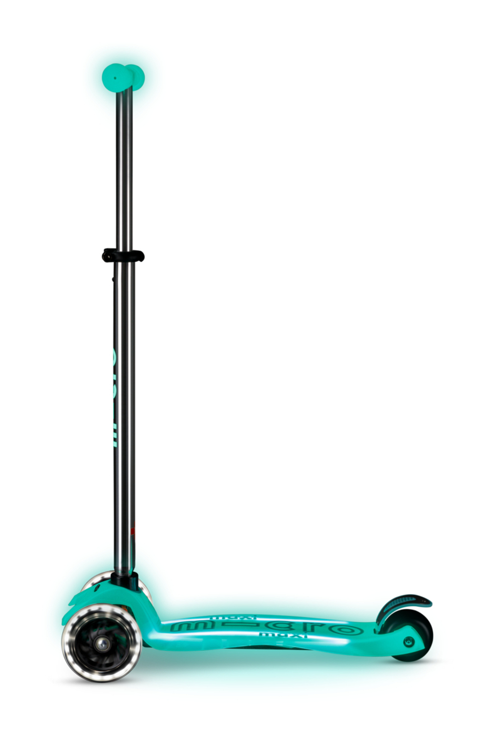 Самокат Maxi Micro Deluxe Glow Plus (светящийся) LED зеленый мармелад