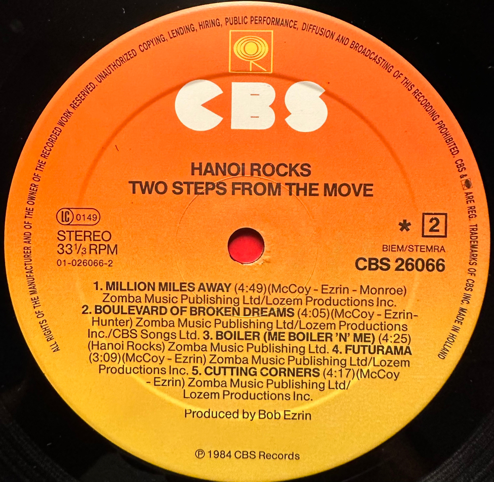 Hanoi Rocks - Two Steps From The Move (Голландия 1984г.)