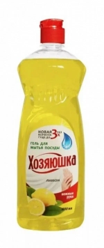 Гель для мытья посуды Хозяюшка 1л Лимон