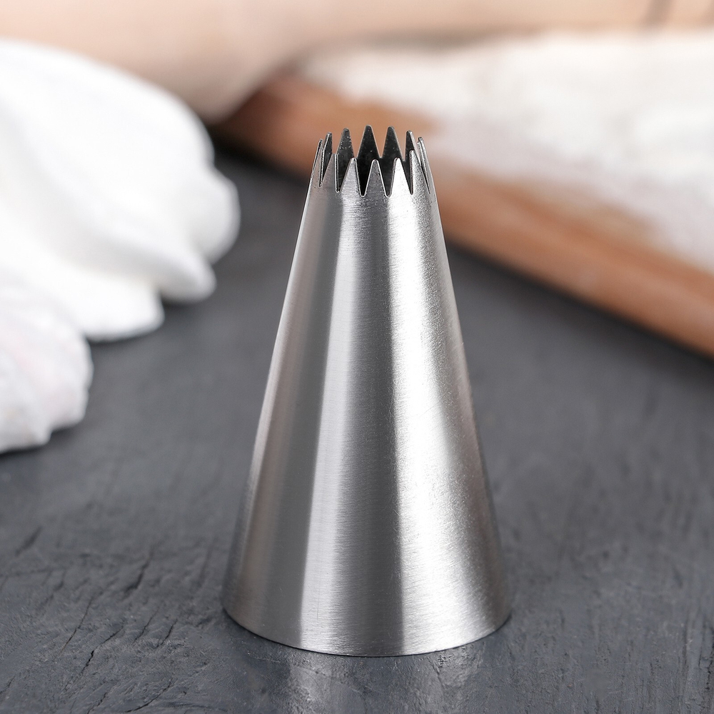 Насадка кондитерская «Французская звезда», d=3 см, выход 1 см, нержавеющая сталь