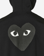 Comme Des Garçons Play Толстовка На Молнии С Капюшоном Big Hearts Черная