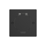 Лючок Surface 2 мод. (1 мод. 45х45 мм.),  круглая крышка,  антрацит,  IP44
