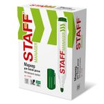 Маркер стираемый для белой доски ЗЕЛЕНЫЙ, STAFF "Manager", 5 мм, с клипом, 151494