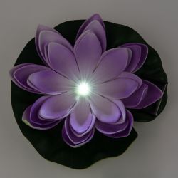 USL-S-828-PT060 PURPLE WATERLILY Садовый светильник на солнечной батарее Фиолетовая кувшинка. Плавающий. 1 светодиода. Теплый белый свет. 1xААA Ni-Mh аккумулятор в-к. IP44. TM Uniel