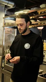 Лонгслив Hardlunch x Ostem черный