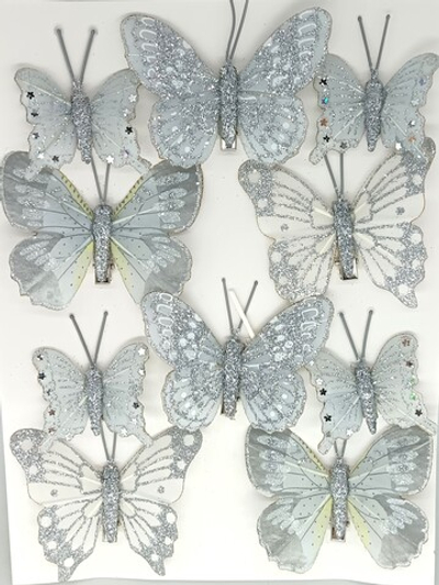 Набор бабочек на прищепке, р. 7,5/4,5 см
