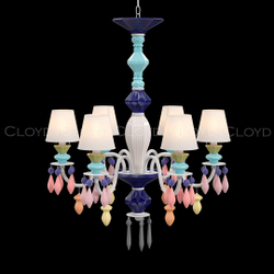 Люстра Cloyd LOTTIE-A C8 / Ø68 см- цветная керамика - белый (арт.11896)