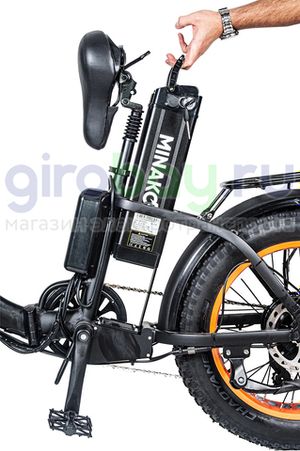 Электровелосипед Minako F11 Pro Dual (полный привод) - Оранжевый обод фото 2