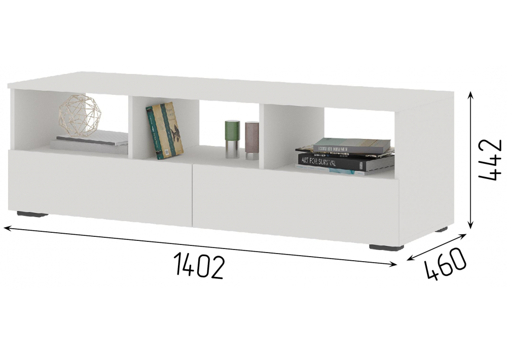 ТВ-тумба Woodville Элла ТБ 02 белый, белый