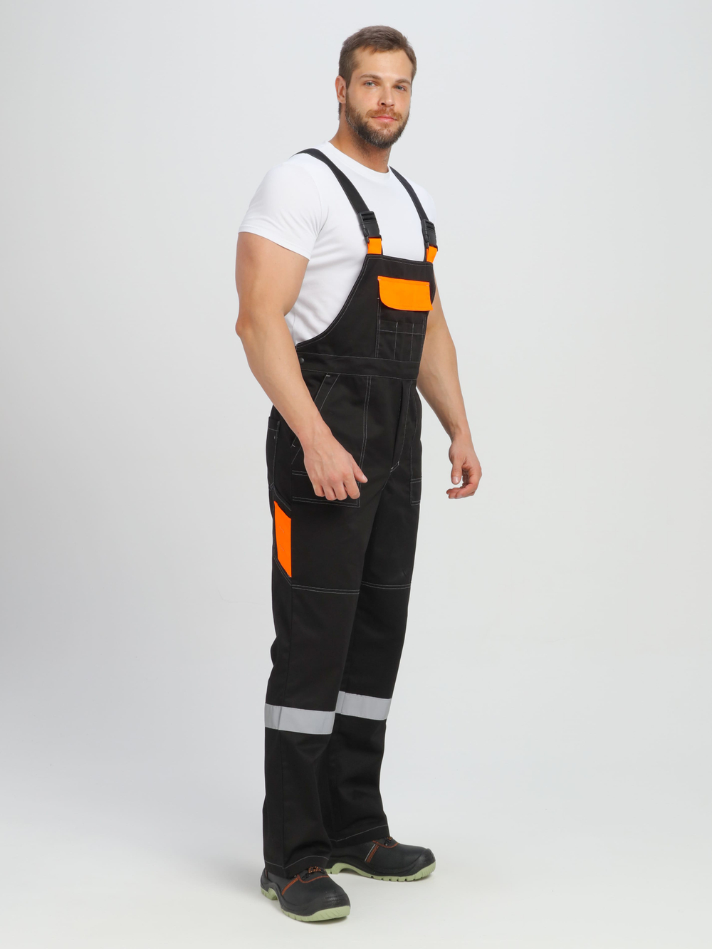 Костюм Вивантек-2 СОП (тк.Смесовая МВО,240) п/к, черный/оранжевый