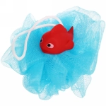 Мочалка-шар для тела полипропиленовая детская «Baby Boom - Рыбка», цвет голубой, 20гр, d-11см