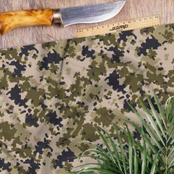 Ткань бифлекс черно-зеленый хаки