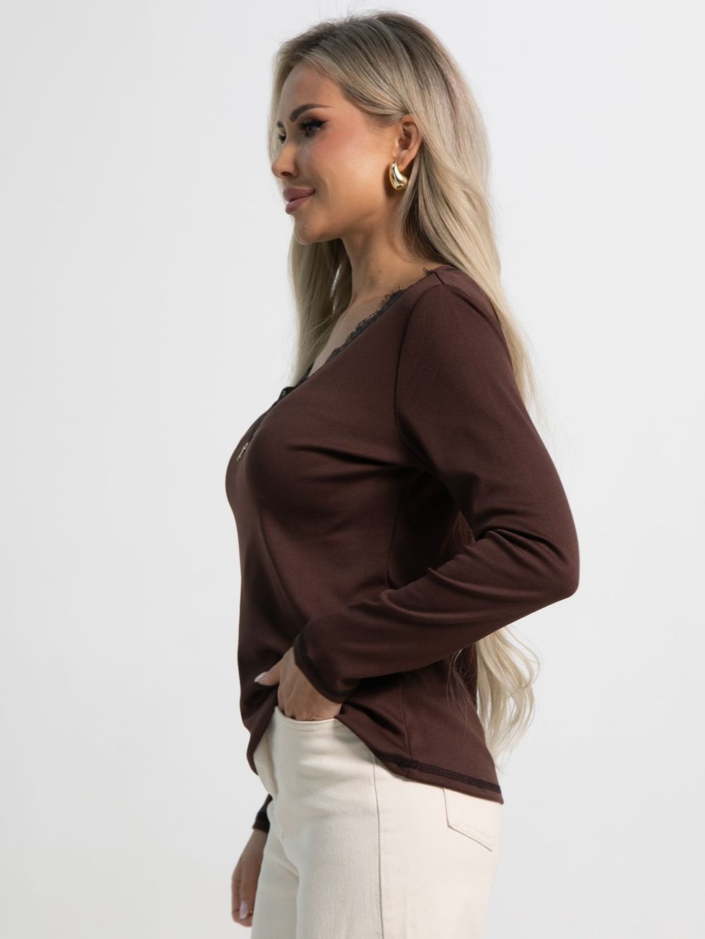 Блуза Новелла (шоколад) Б15492-24М LT Collection
