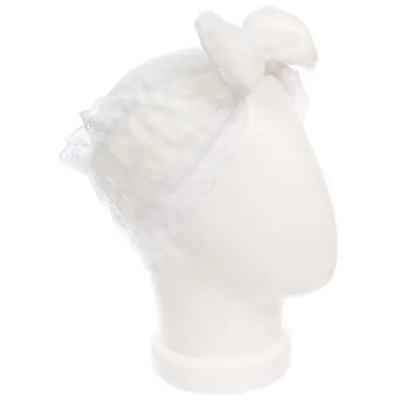 Повязка на голову «МАРМЕЛАД», цвет белый, 20*8.5см (ZIP пакет)