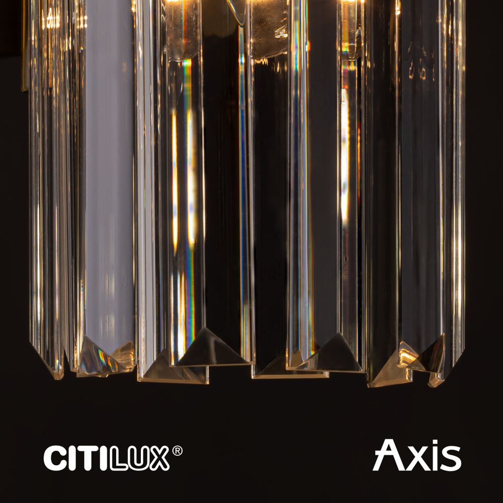 Citilux AXIS CL313411 Бра хрустальное с выключателем Хром