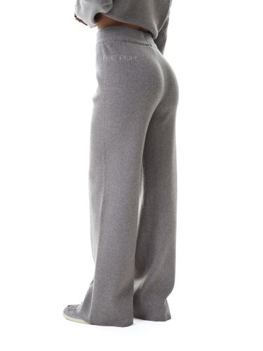 Темно-серый трикотажный костюм с брюками