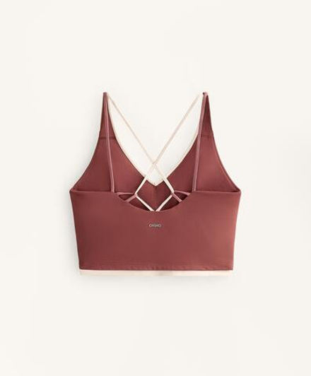 Oysho Топ Comfortlux, линялый махагон