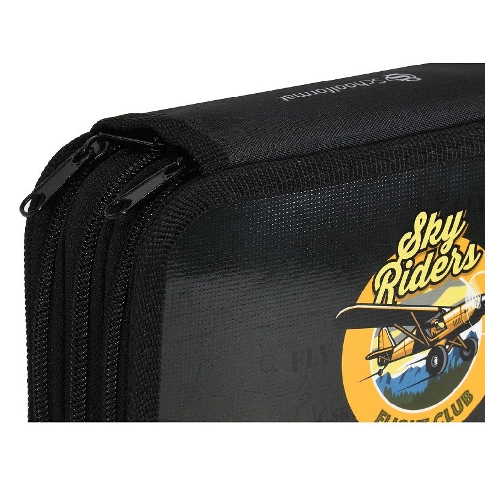 Пенал 3 отделения 190х105 Schoolformat Sky Rider