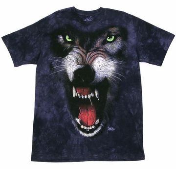 Футболка Волчий оскал ( глаза, нос, пасть ) ( тёмно-синяя варёнка )